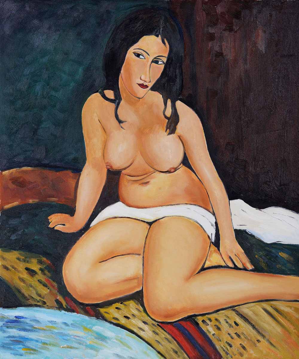 Seated Nude, 1917 - Amedeo Modigliani Paintings